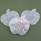 Apple Shape Jewellery Box Transparent Plastic Organizer | LilyGleam - Detail View 7