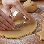 Stainless Steel House Shape Cookie Cutter Set 3 Durable Baking Molds - Detail View 5