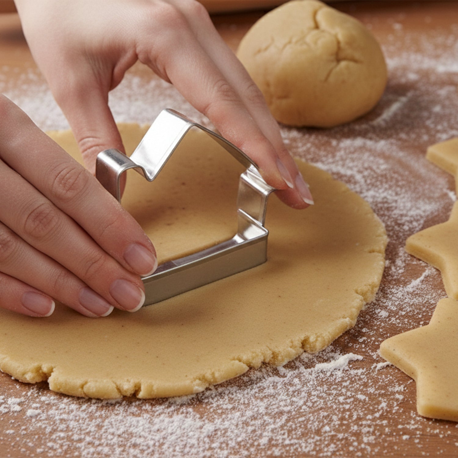Stainless Steel House Shape Cookie Cutter Set 3 Durable Baking Molds - Detail View 5