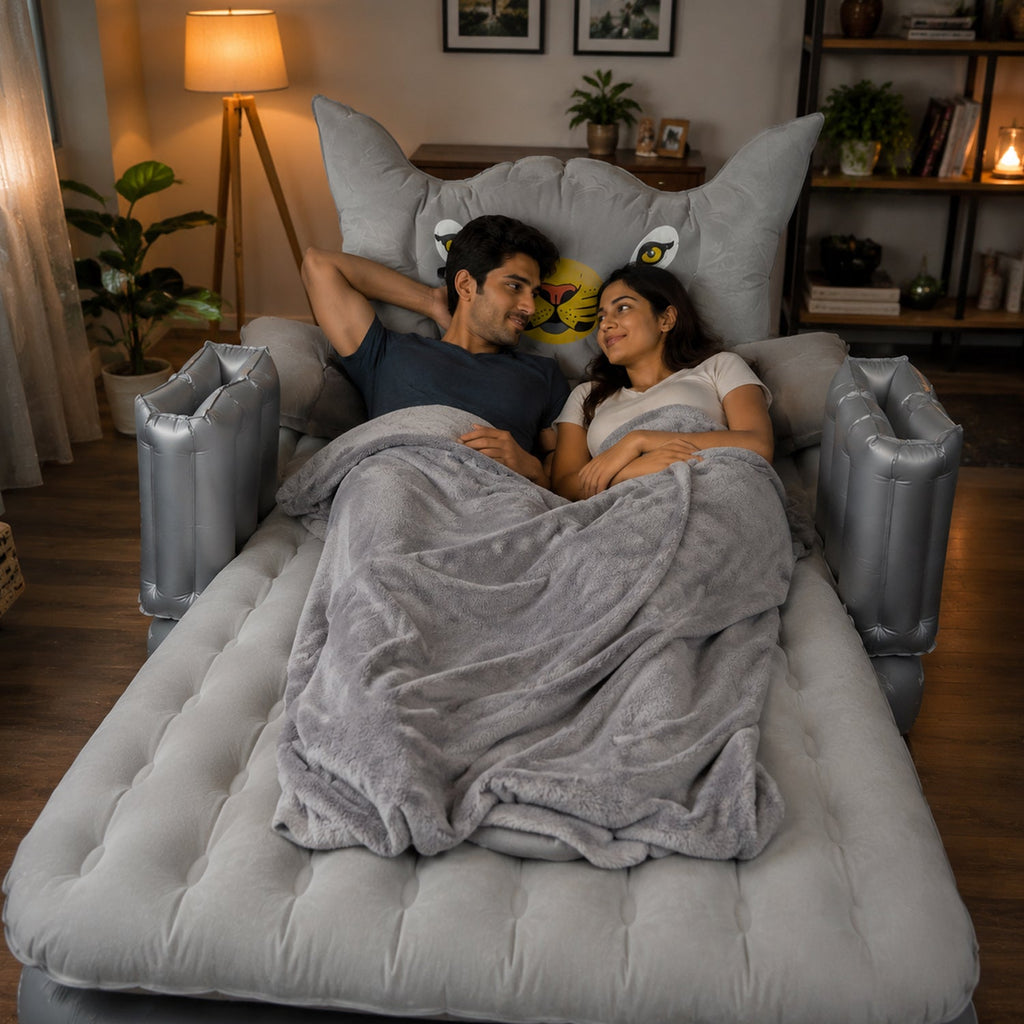 ALVENZA Car Air Mattress Bed Set – Portable, Quick-Inflate Travel Bed, Car Sofa