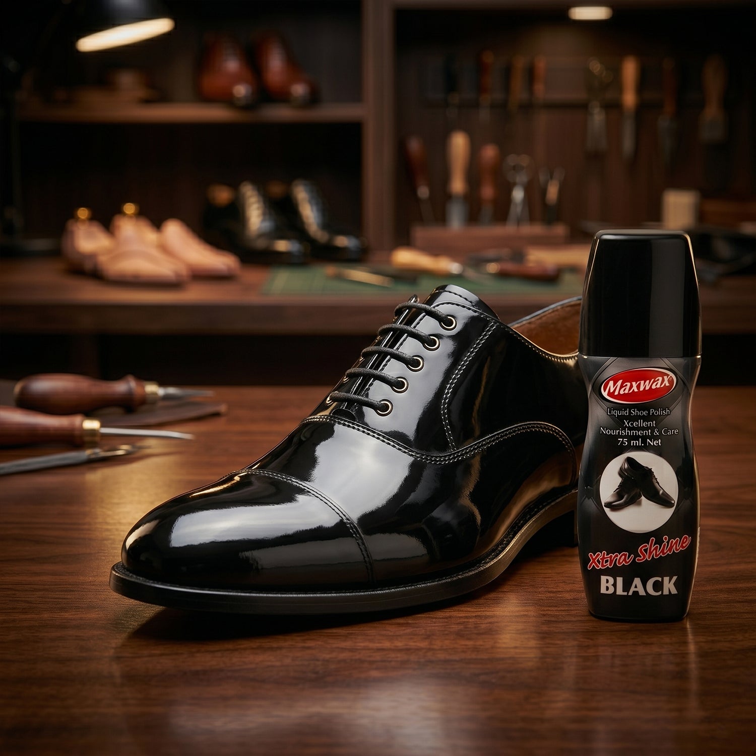 Liquid Shoe Polish Easy Application & Instant Shine for Leather Shoes - Detail View 7