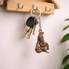 ALVENZA Bal Krishna Makhan Chor Keychain – Premium Antique Gold Finish