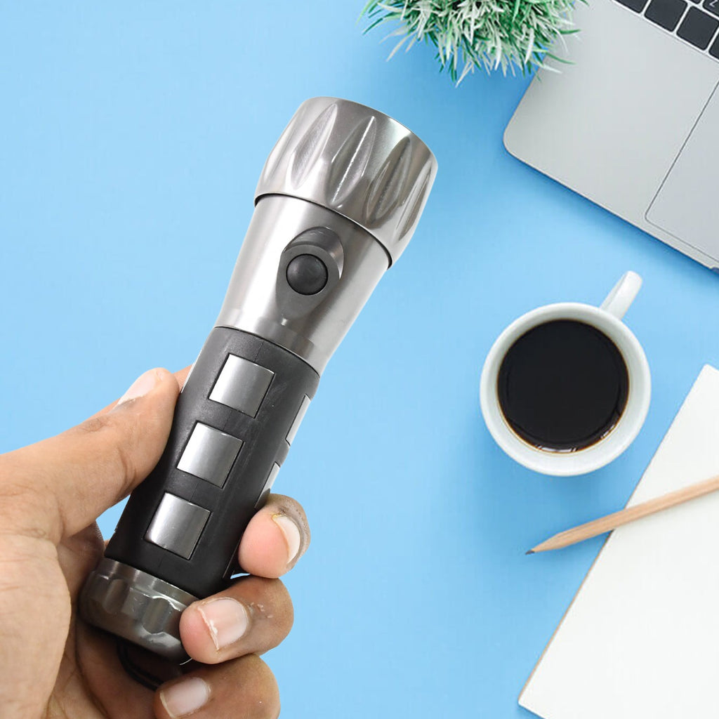 LED Hand Torch Aluminium, Rubber Grip - Detail View 6