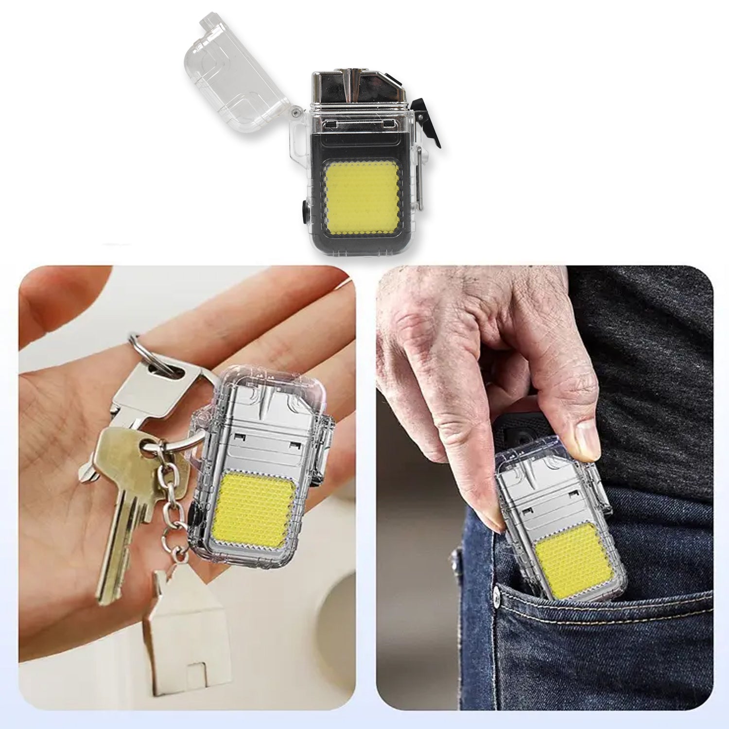 ALVENZA Electric Lighter Flashlight – USB Rechargeable 3-Mode COB | Indo Glow