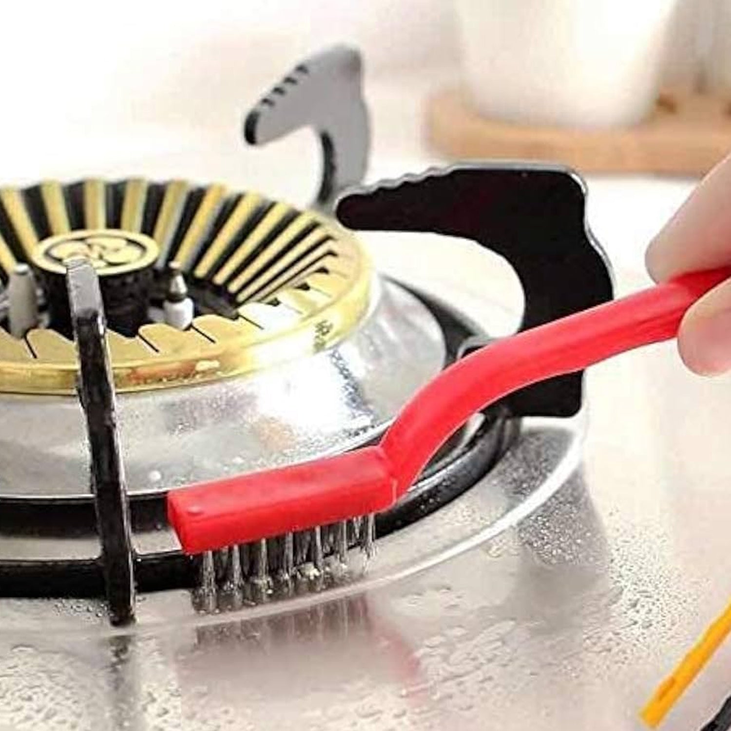 Mini Stainless Steel Wire Brush Rust Removal & Detail Cleaning | SparkleTidy - Back View