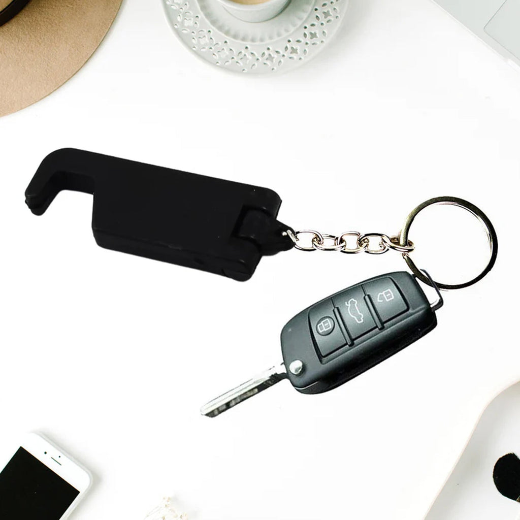 ALVENZA Plastic Keychain Mobile Stand – 2 in 1 Multicolor Phone Holder Set