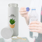 Glass Water Bottle Leakproof 450ml Borosilicate | FitFuzion - Detail View 6