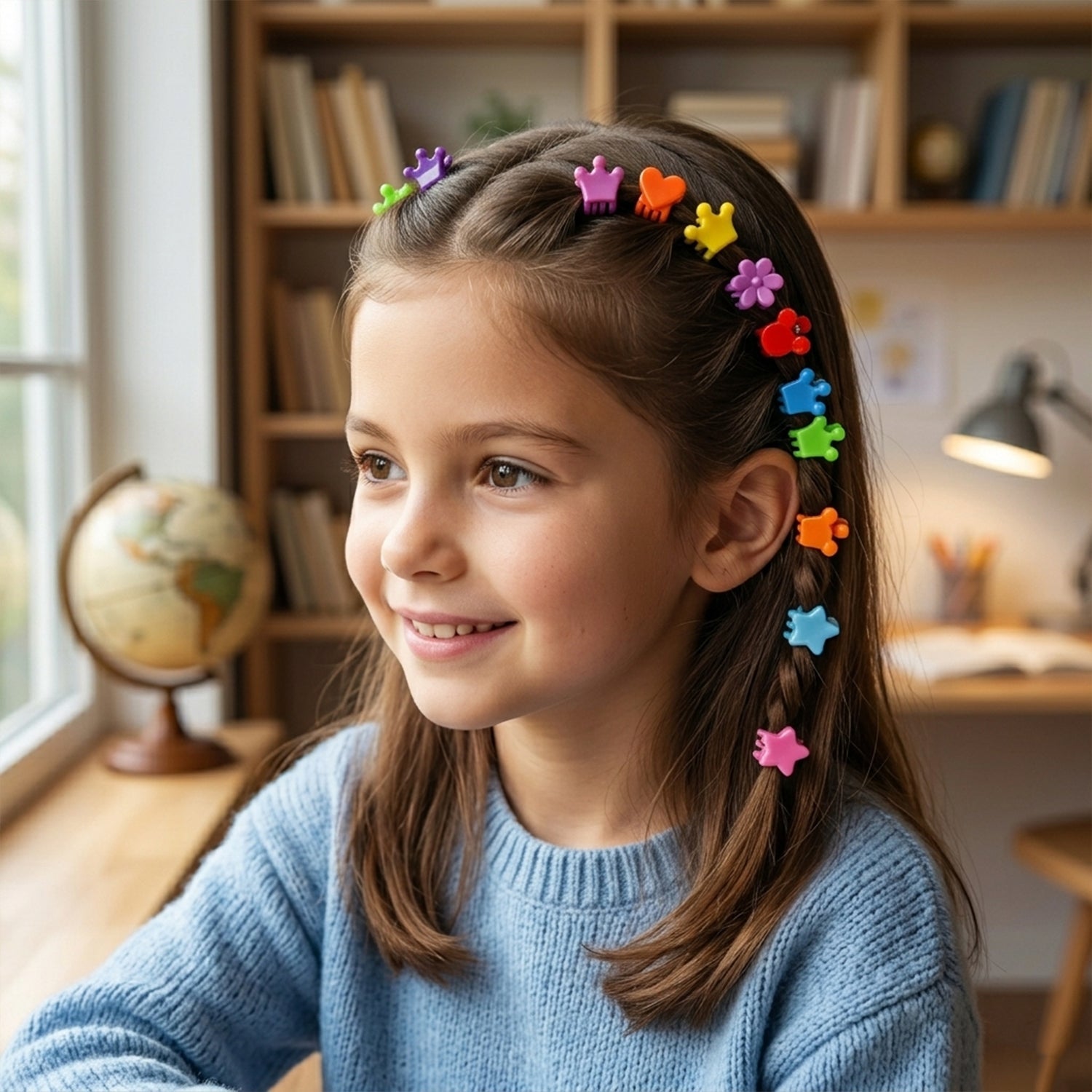 Mini Hair Claw Clips Set Cute & Strong Grip Styling Accessories - Front View