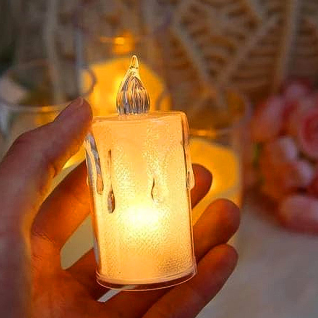 Diwali LED Candle Crystal Glitter Light for Home Decor | Styleva - Detail View 6