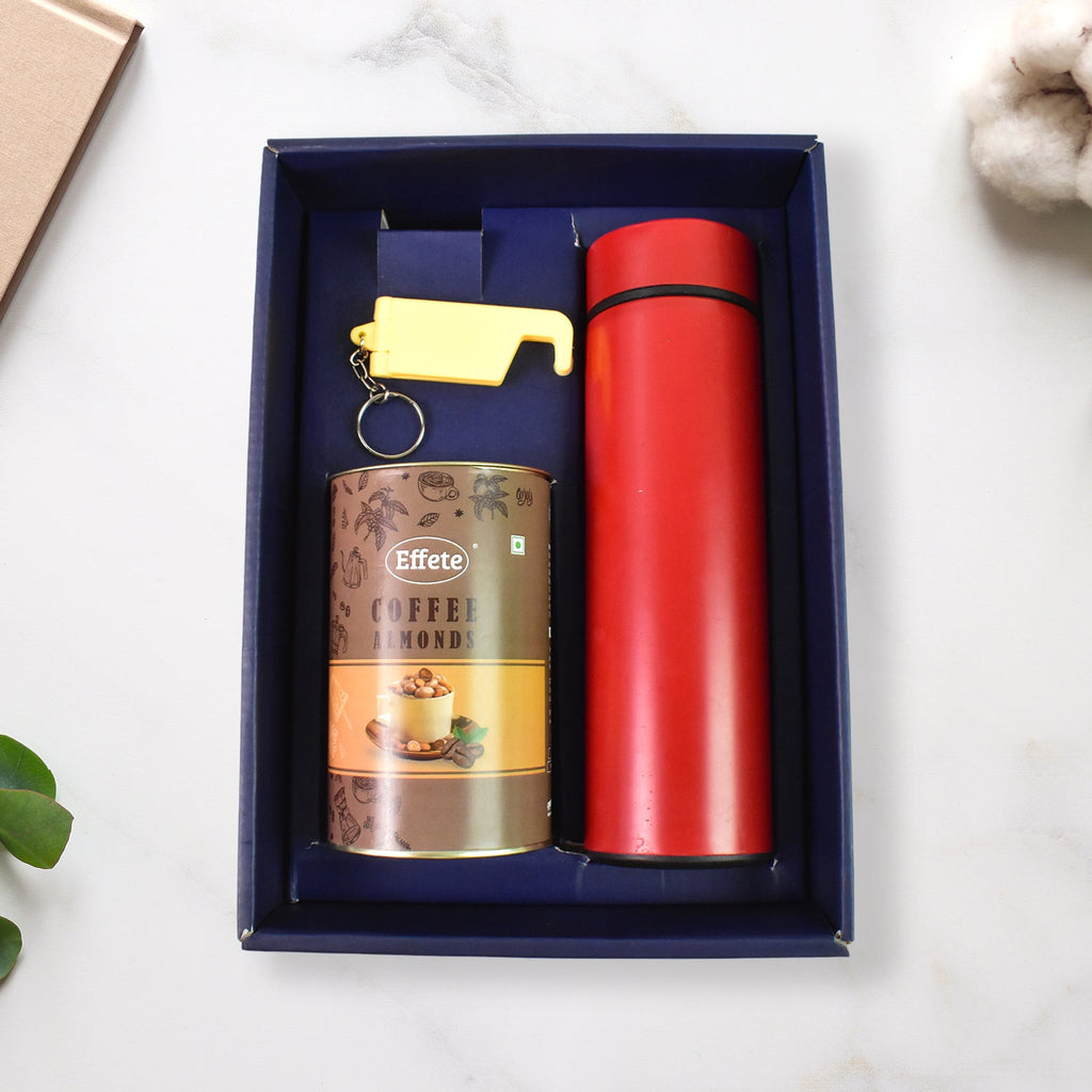 ALVENZA Personalized Temperature Water Bottle – 2in1 Keychain & Chocolate Gift Set