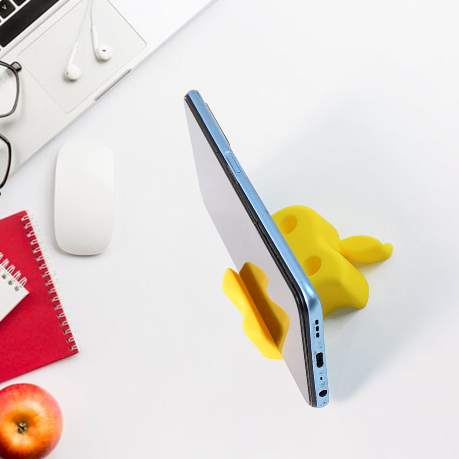 ALVENZA Apple-Shaped Mobile Stand with Pen Holder – Dual Function Desk Organizer