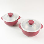 ALVENZA Plastic Serving Bowl Set with Lids – Airtight, Microwave Safe 2 Pieces