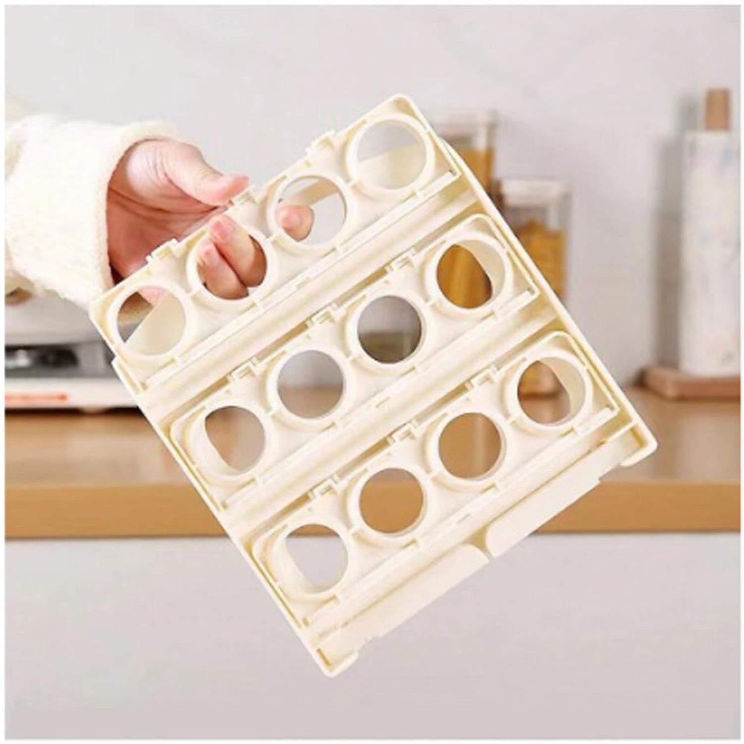 Foldable Egg Tray 24-Grid Refrigerator Organizer | Tidy Table - Detail View 6