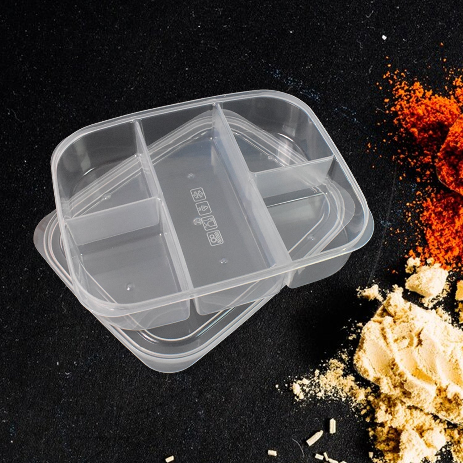 5 Compartment Lunch Box Reusable Food Prep Container | Lunchie Bunchie - Detail View 6