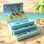 ALVENZA Kids Drawing Kit Box – Complete Cartoon Art Set with Colors