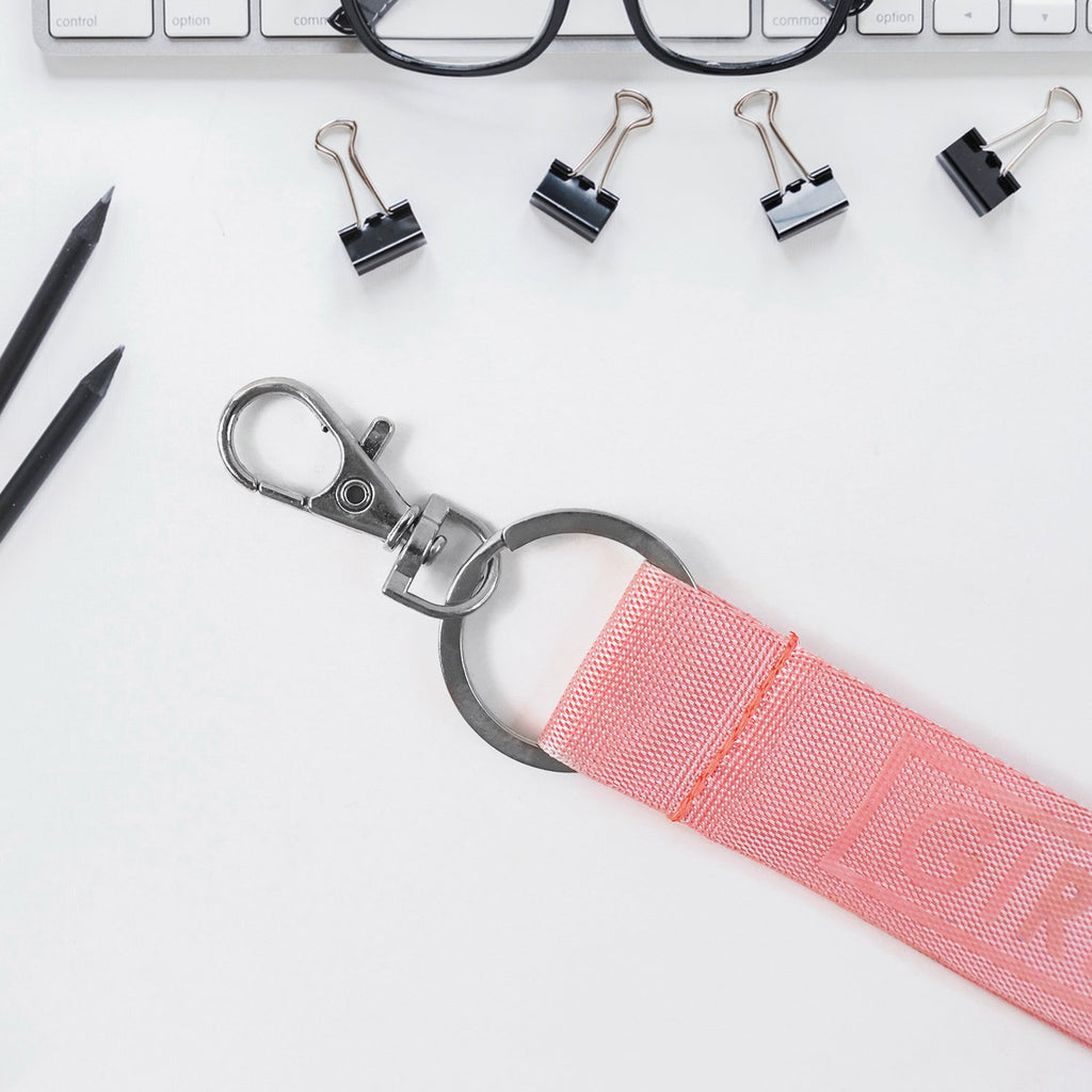ALVENZA Girl Power Fabric Ribbon Keychain – Motivational & Durable Accessory