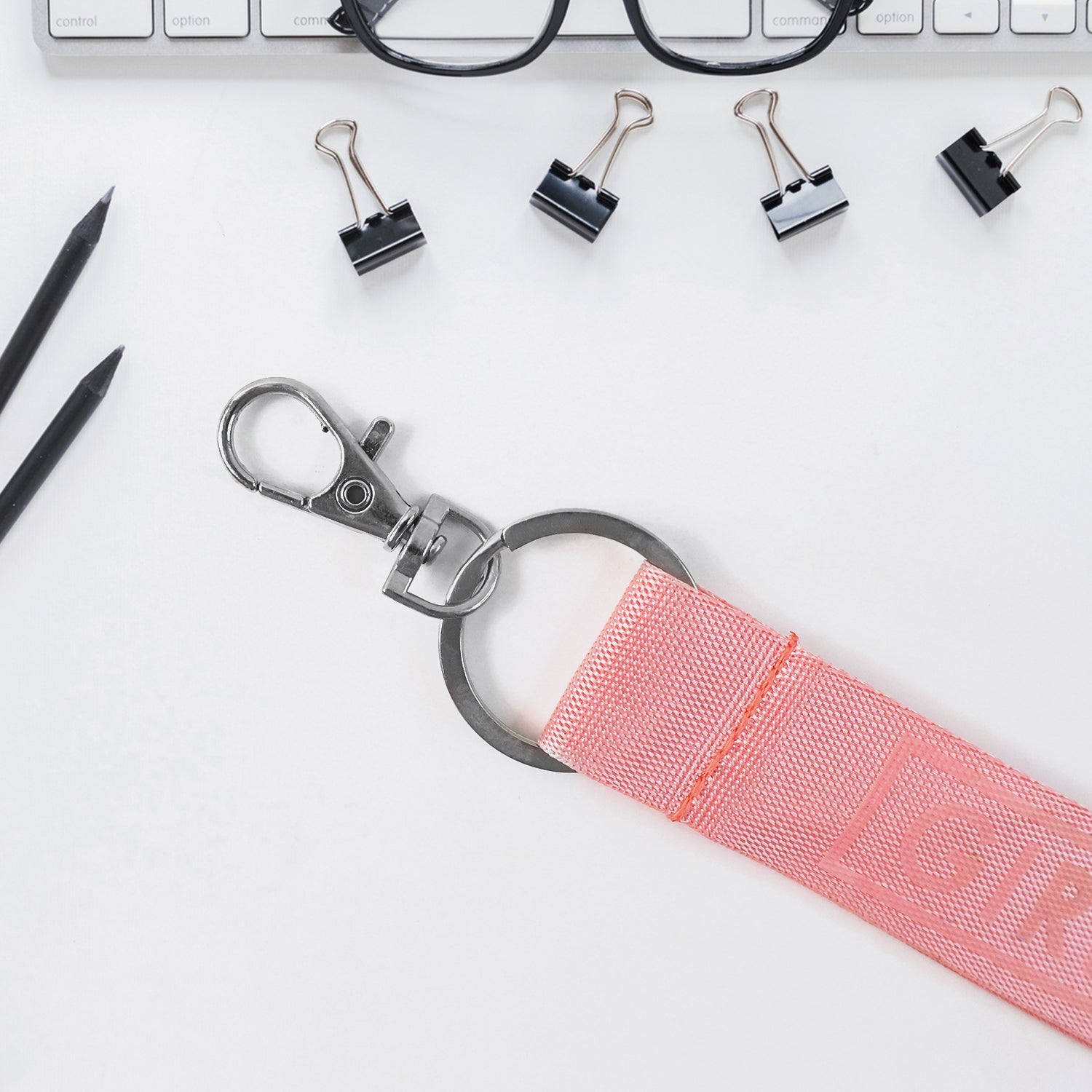 ALVENZA Girl Power Fabric Ribbon Keychain – Motivational & Durable Accessory