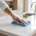 Disposable Plastic Gloves Hygienic & Comfortable for Household Use - Back View