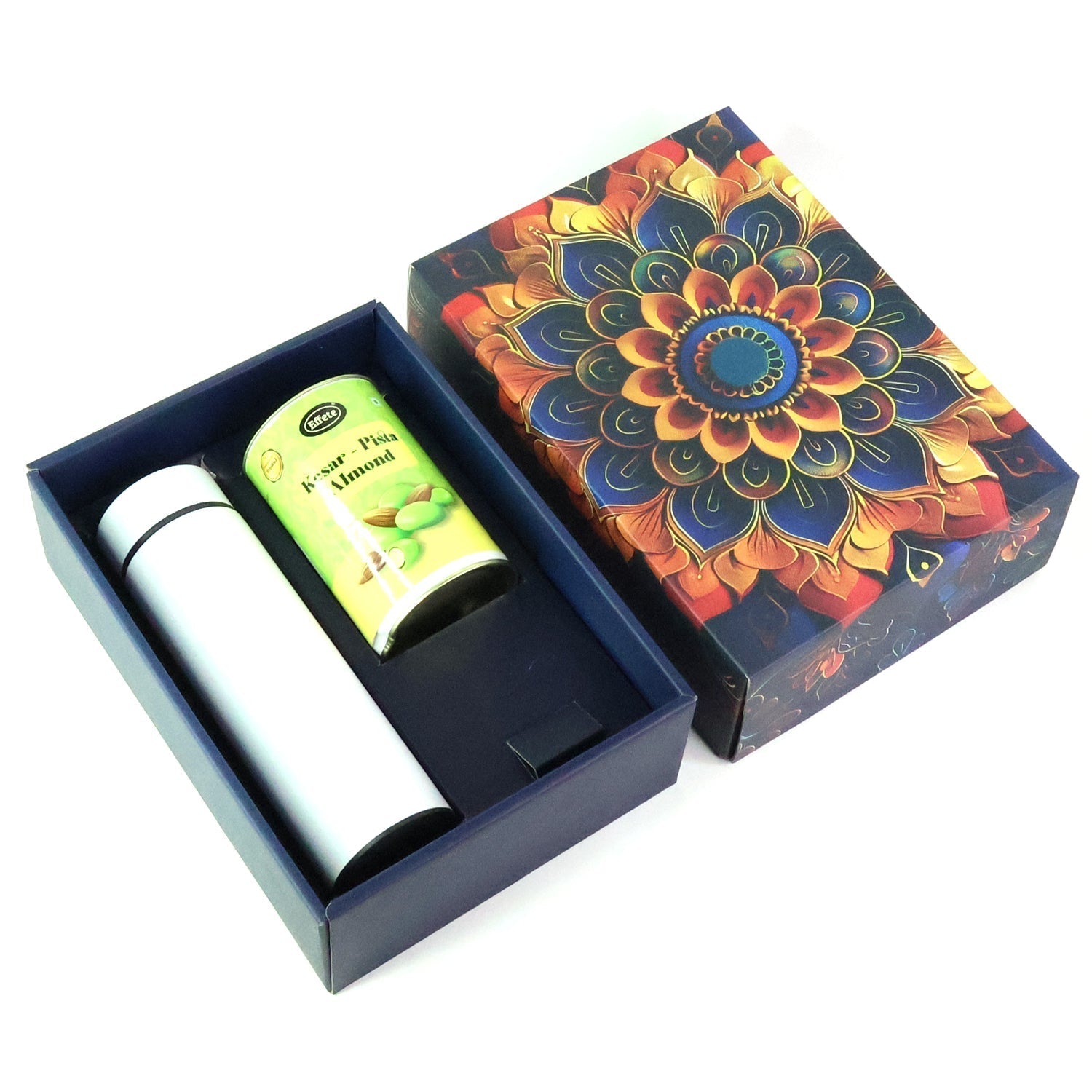 ALVENZA Kesar Pista Gift Hamper – Custom Stainless Steel Bottle Set