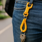 ALVENZA Retractable Keychain – Durable Coiled Key Holder with Carabiner