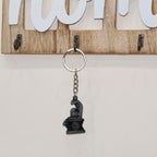 ALVENZA Shivling Keychain – Elegant Silver Metal Design with Snake Motif