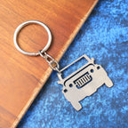 ALVENZA Metal Jeep Shape Keychain – Durable Stainless Steel Accessory