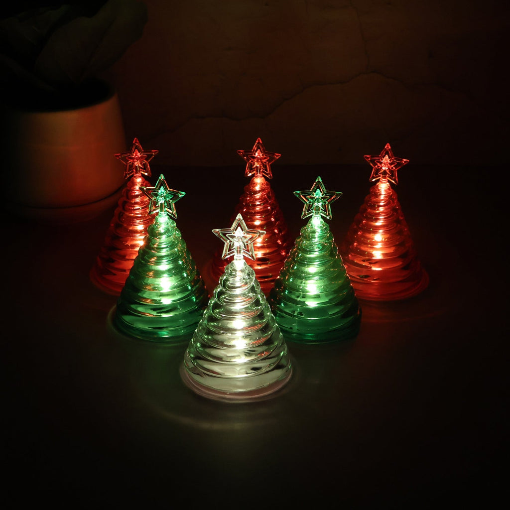 ALVENZA LED Christmas Tree Decorative Lights – Set of 6 Mini Battery Operated Lamps