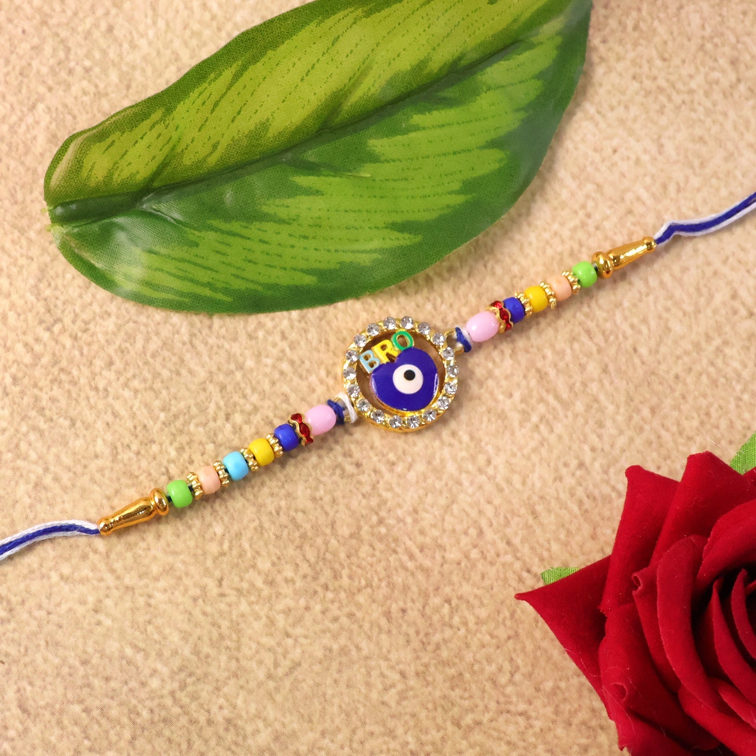 ALVENZA Bro Evil Eye Charm Rakhi - Unique Protective Design for Bhai