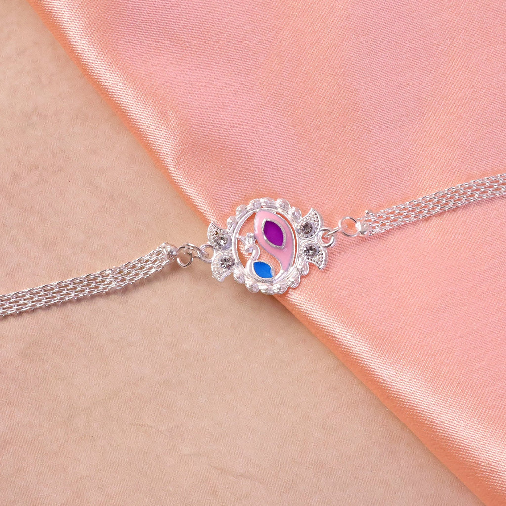 ALVENZA Peacock Rakhi - Elegant Traditional Design for Raksha Bandhan Festival