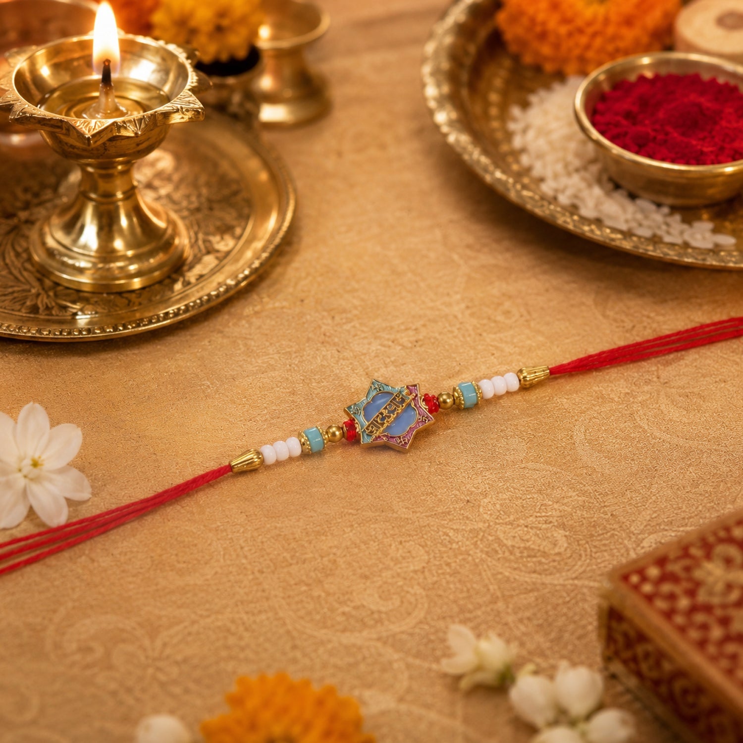 ALVENZA Khatu Shyam Rakhi – Colorful Beads for Raksha Bandhan Celebration