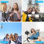 ALVENZA Wired Selfie Stick – 70cm Extendable Handle Tripod Stand