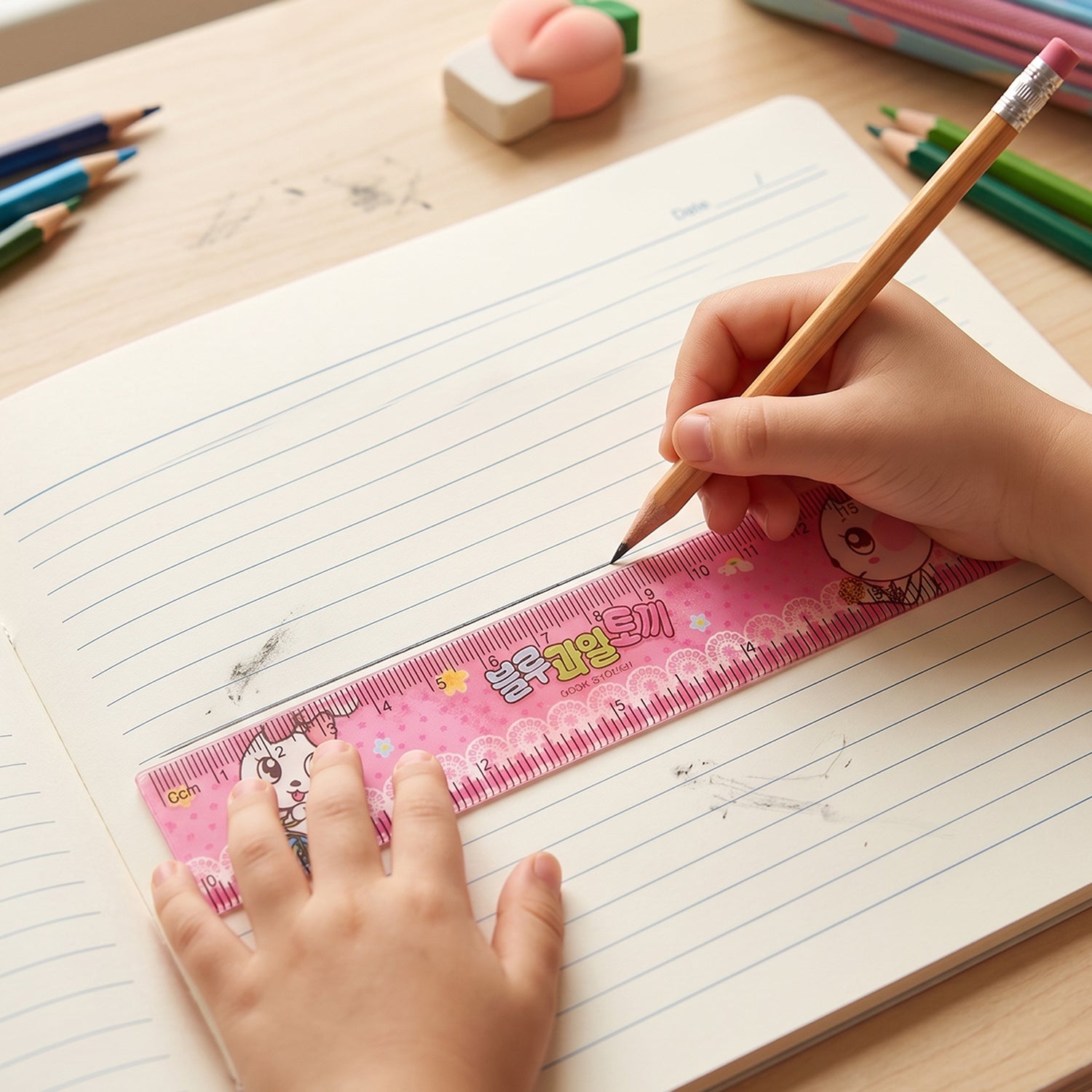 Kids 5-in-1 School Stationery Kit Fun & Practical Learning Set - Detail View 5