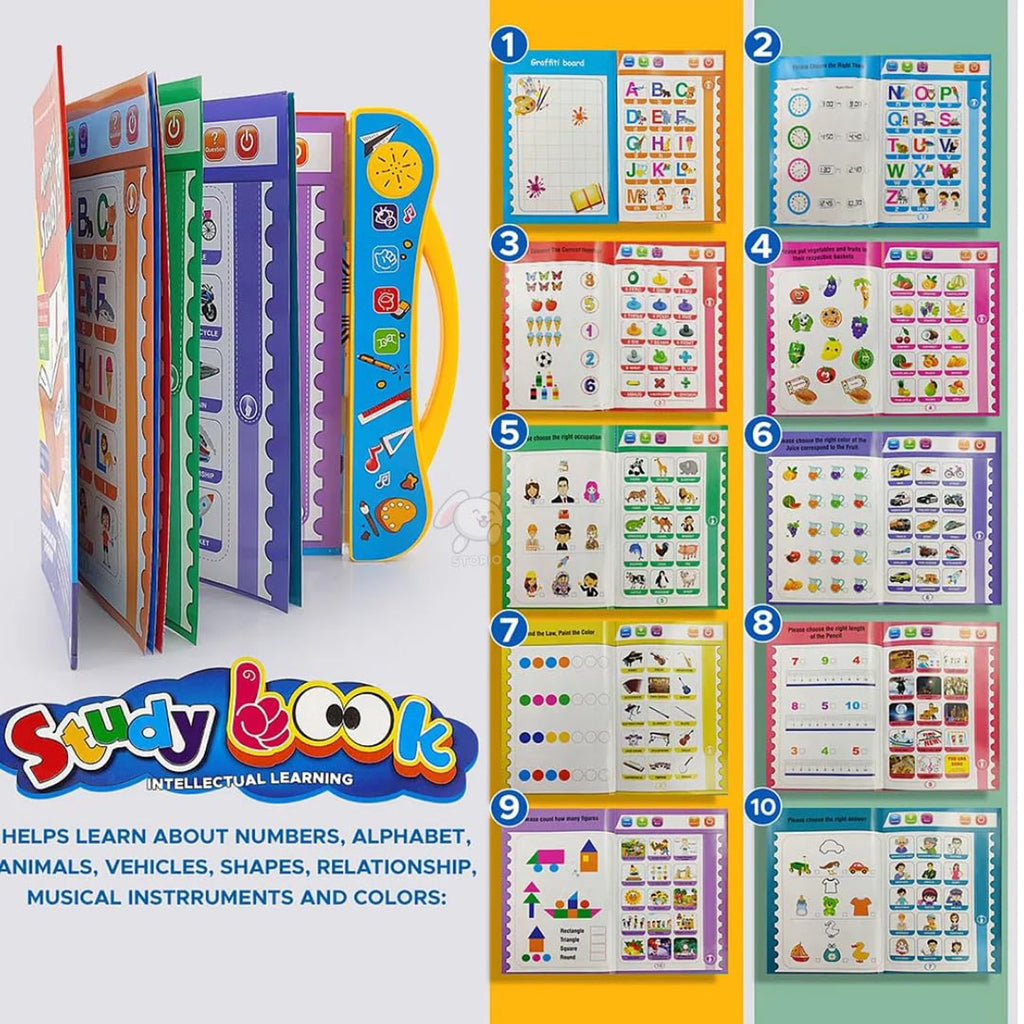 ALVENZA Kids Learning Book – Interactive Musical Alphabets & Numbers | Inventive Play
