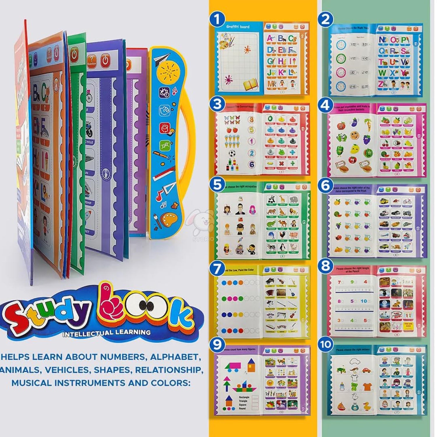 ALVENZA Interactive Learning Book for Kids – Sound & Phonics Fun