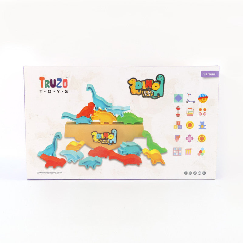 ALVENZA Dino Tumble Tower – Engaging Dinosaur Balancing Game for Kids