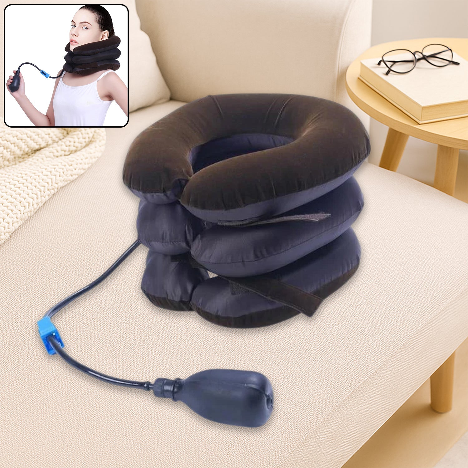 Neck Traction Pillow – Adjustable Support for Neck Pain Relief