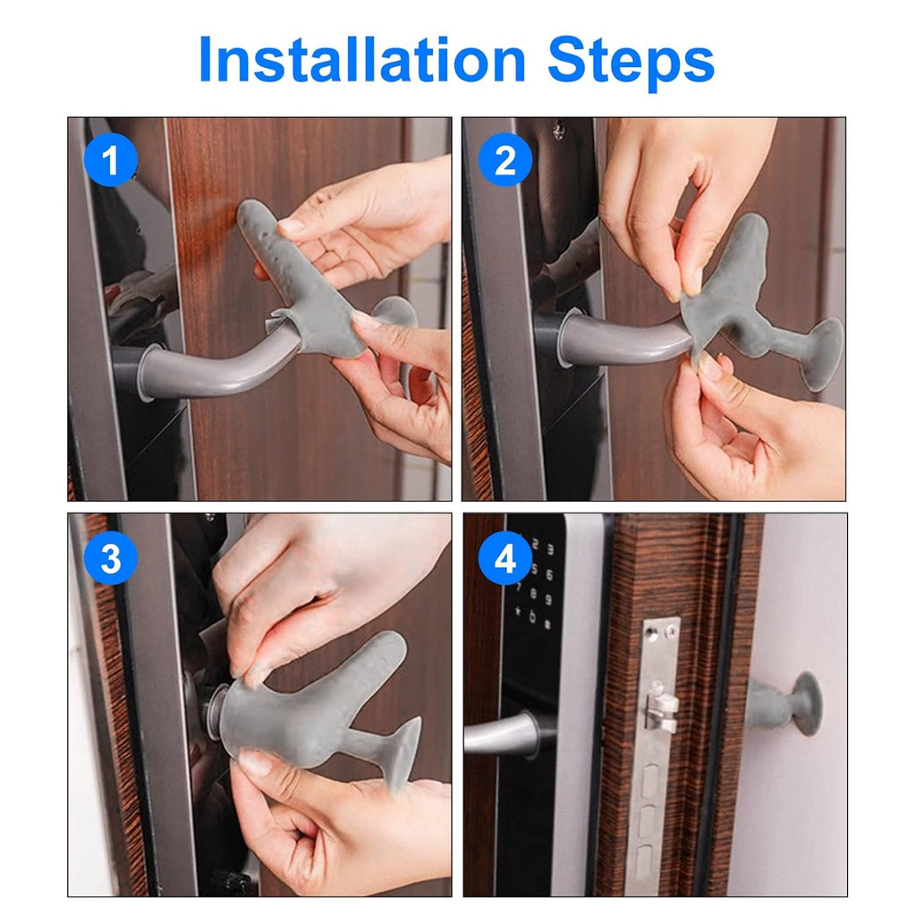 Silicone Door Handle Cover Quiet & Anti-Static Protection | Safelix - Detail View 7