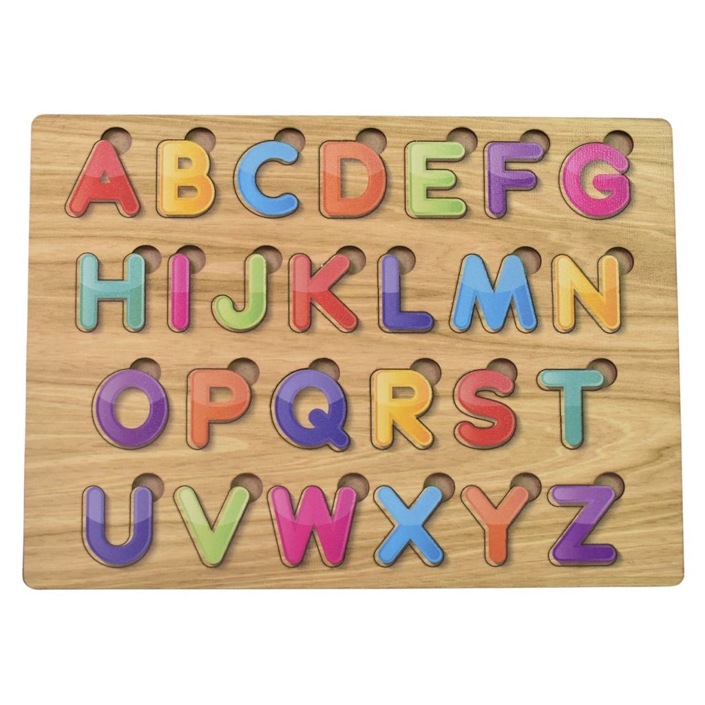 Wooden ABC Puzzle Shapes Learning Board for Toddlers | Little Learners - Detail View 5