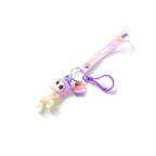 ALVENZA Doll Cupcake Keychain – Colorful Rainbow Strap Accessory