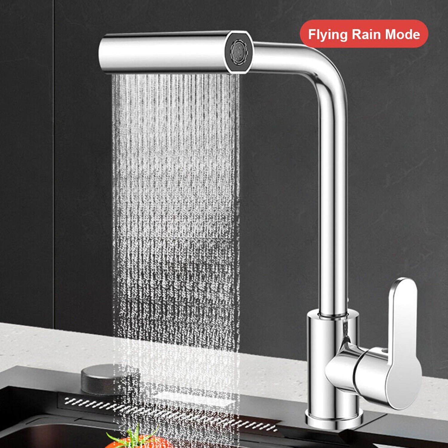 ALVENZA Kitchen Faucet Extender – 360° Rotating Waterfall | Mist & Relax