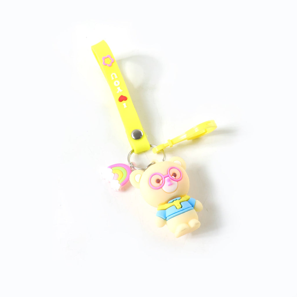 ALVENZA Teddy Bear Keychain – Cute Cartoon Bag Charm with Love Strap