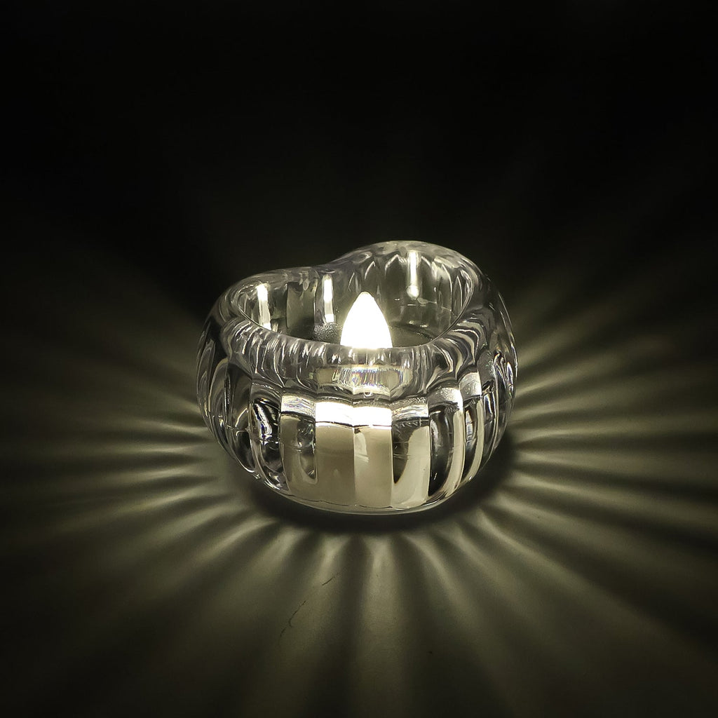 ALVENZA LED Crystal Tealight Candles – Elegant Flameless Warm Glow (6 Pc)