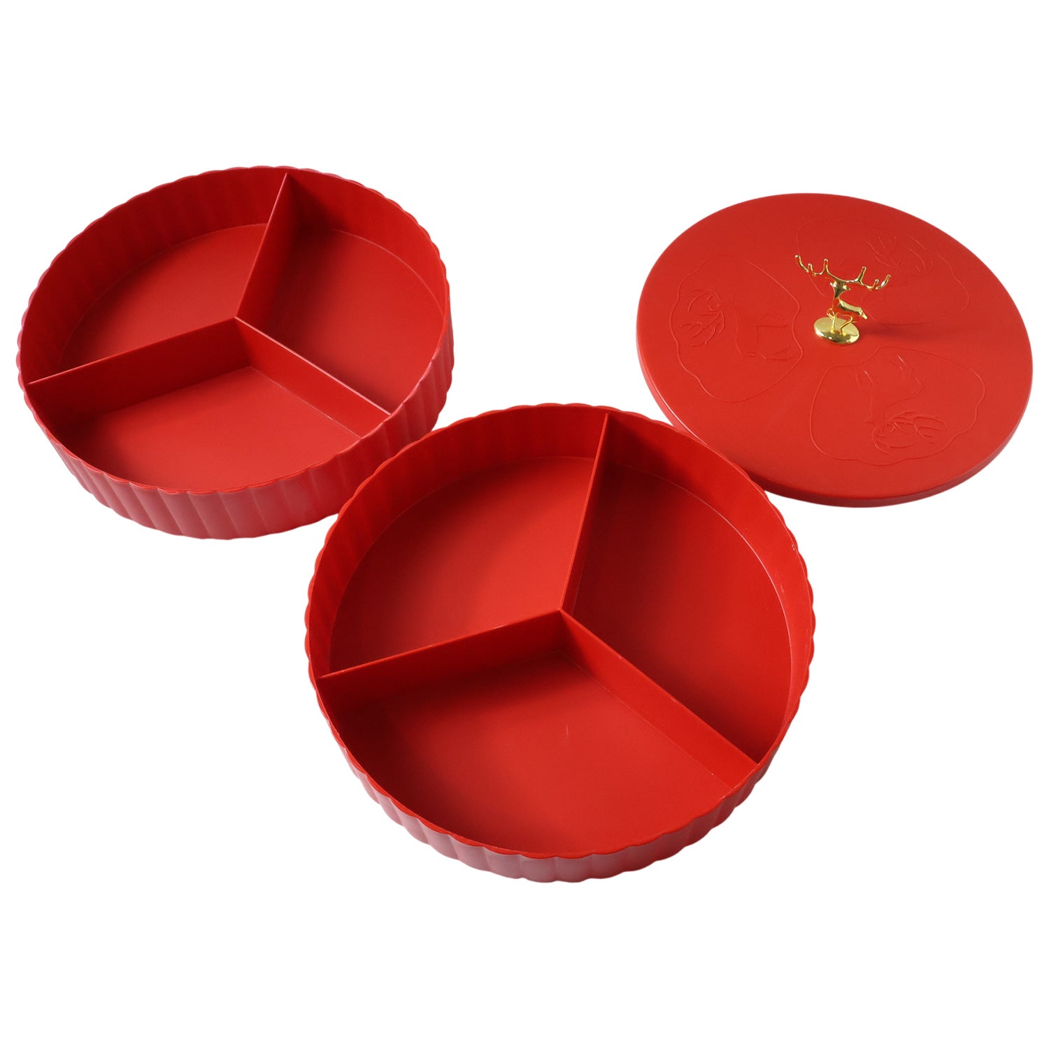 ALVENZA Dry Fruit Serving Tray – 2 Layer Multipurpose Snack Organizer
