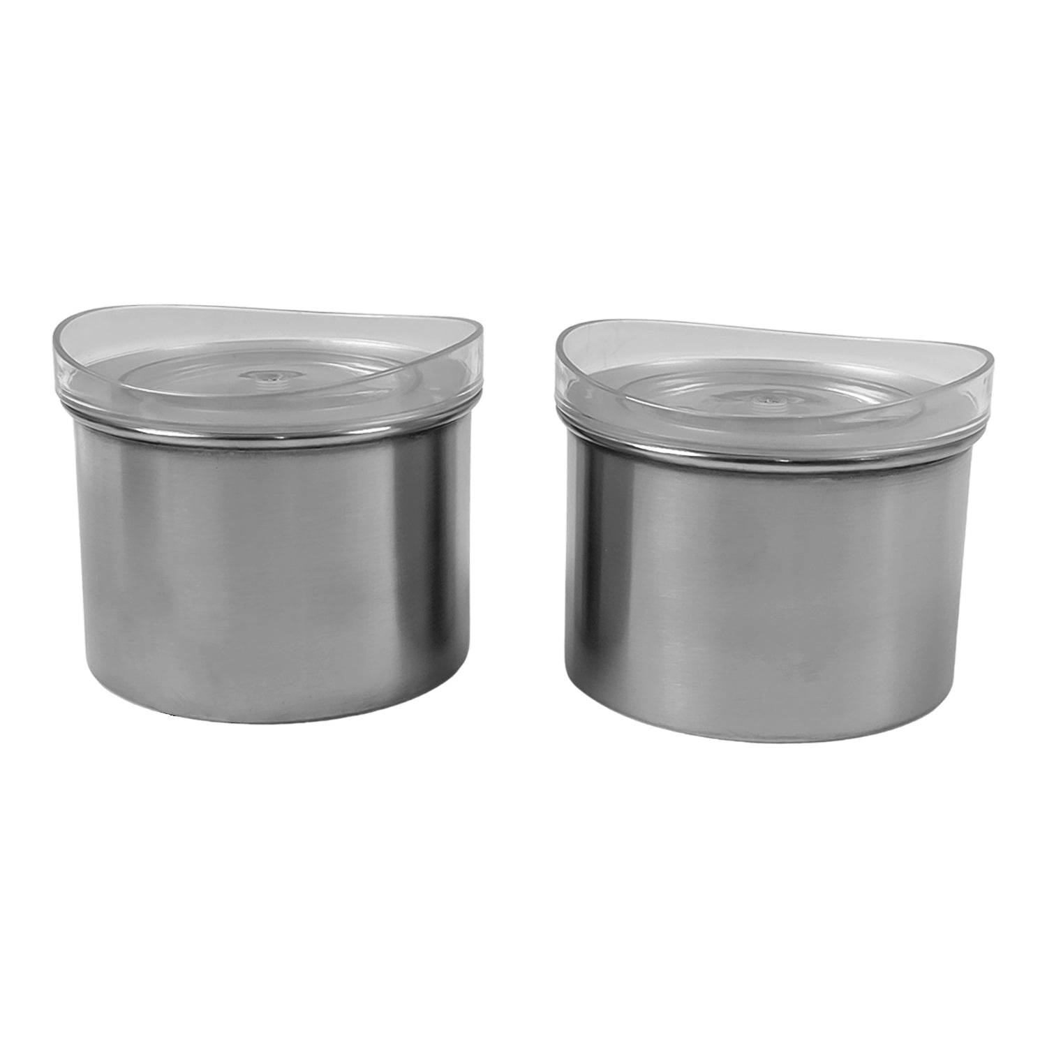 Airtight Stainless Steel Containers See-Through Lid, 500ML (Set of 2) | Konvex - Detail View 5
