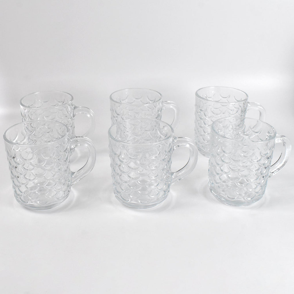 ALVENZA Glass Coffee Mugs – 225ml Heat-Resistant Set of 6 | Indo Glow