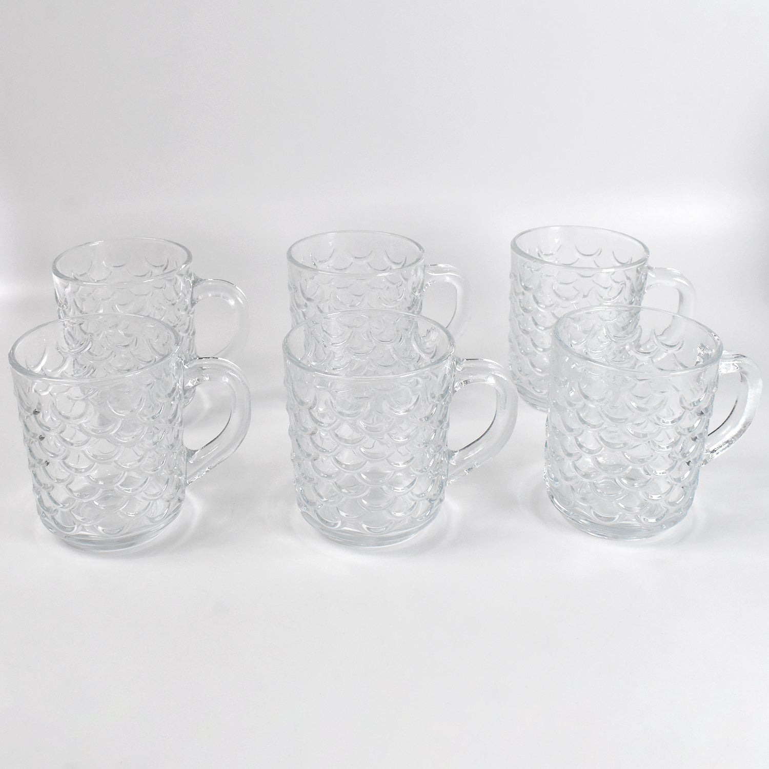 ALVENZA Glass Coffee Mugs – 225ml Heat-Resistant Set of 6 | Indo Glow