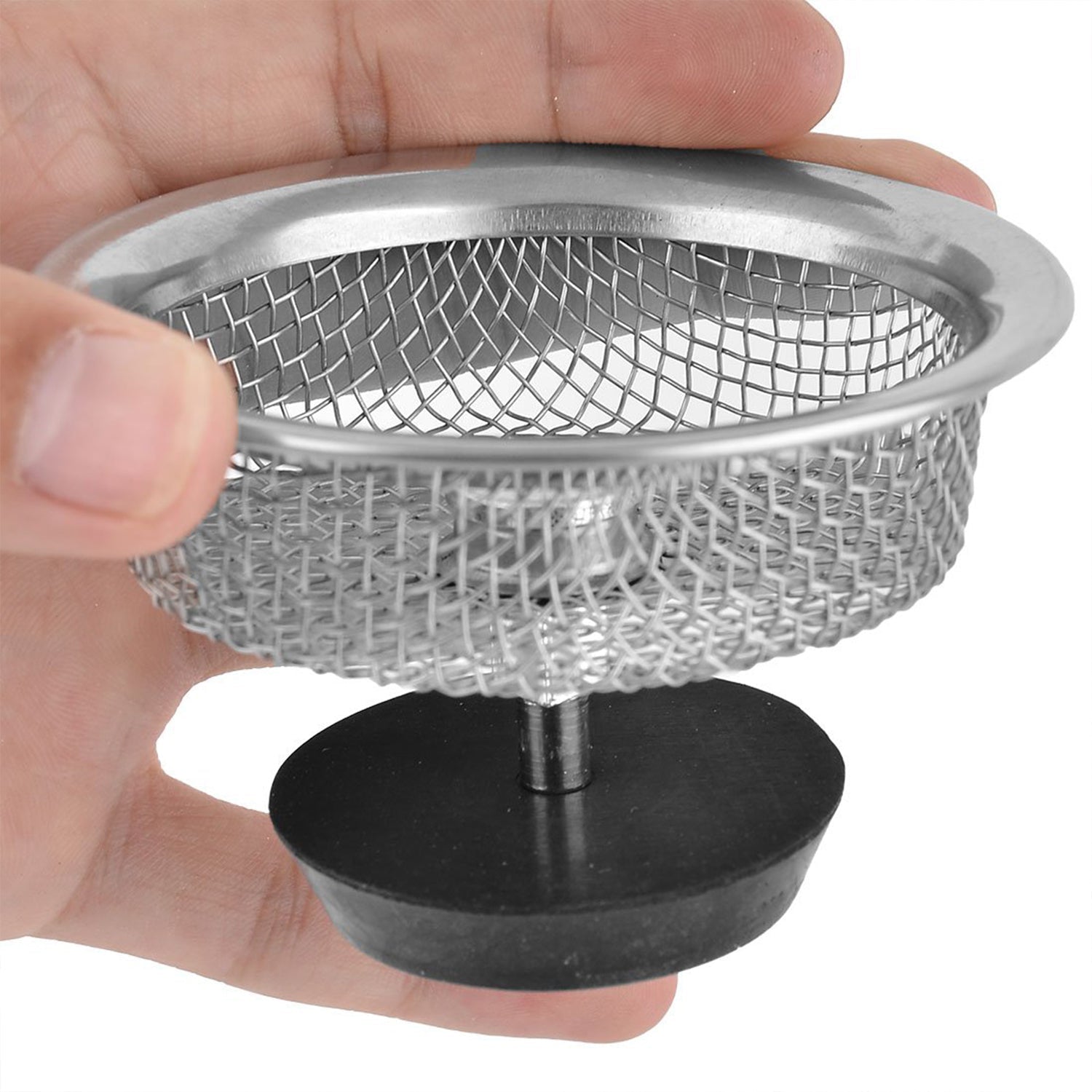 Stainless Steel Sink Strainer Adjustable Stopper | Garth - Front View