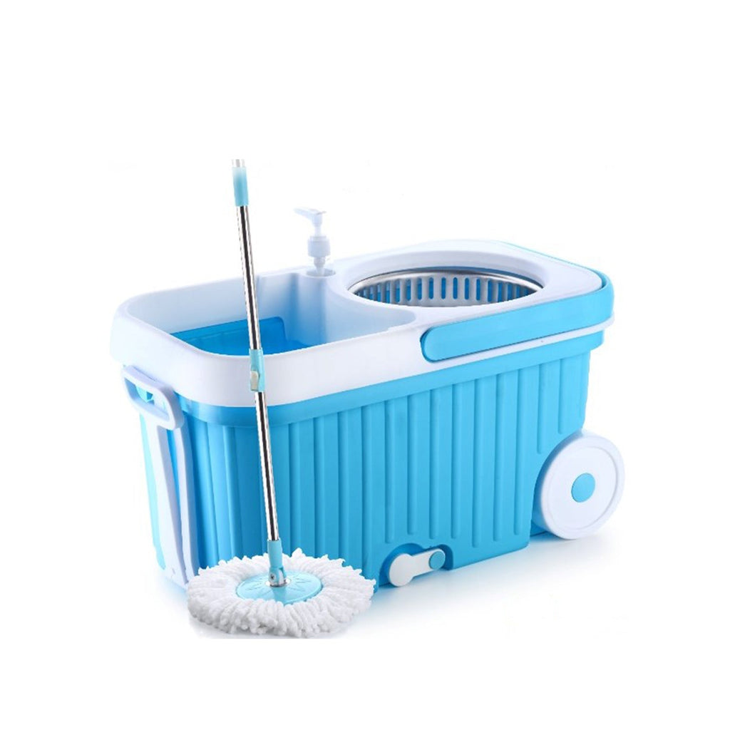 ALVENZA 360 Spin Mop with Wheels – Microfiber, Auto-Fold Handle | Ganesh