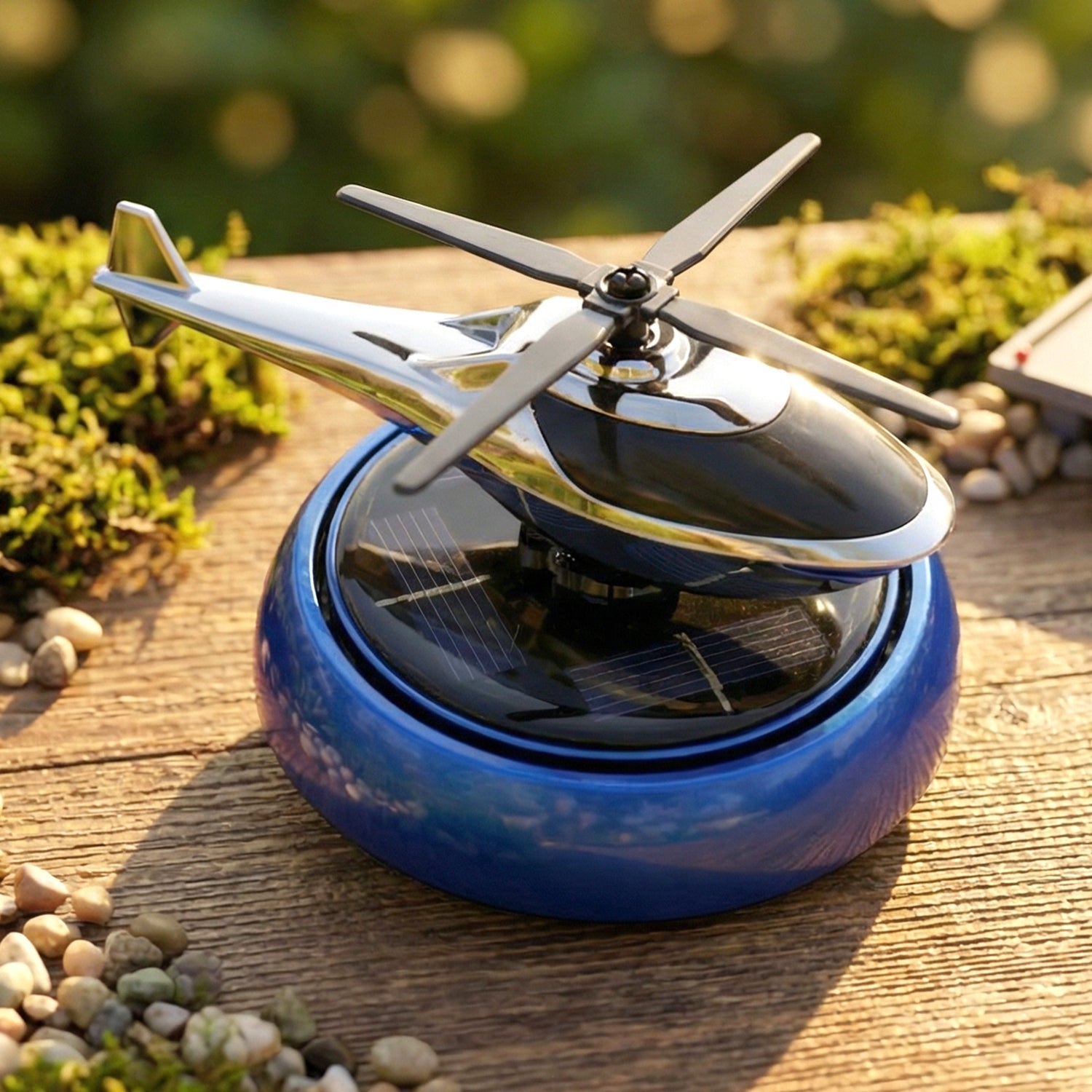 ALVENZA Solar Helicopter Car Air Freshener – Rotates & Freshens Dashboard