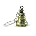 ALVENZA Temple Bell Keychain – Spiritual Metal Charm for Keys and Bags